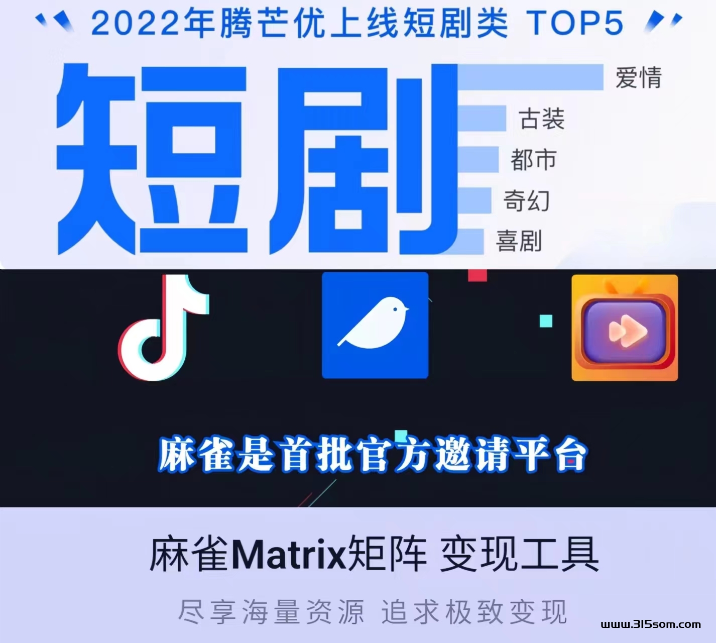 麻雀Matrix： 0门槛制作视频号短剧、短视频、小说推文、影视解说、直播挂载赚钱！ - 首码项目网-首码项目网