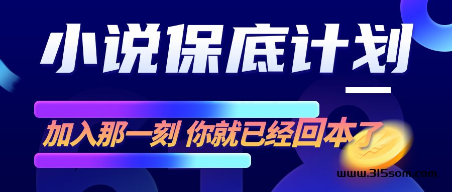 小说保底计划（加入那一刻，你就已经回本了） - 首码项目网-首码项目网