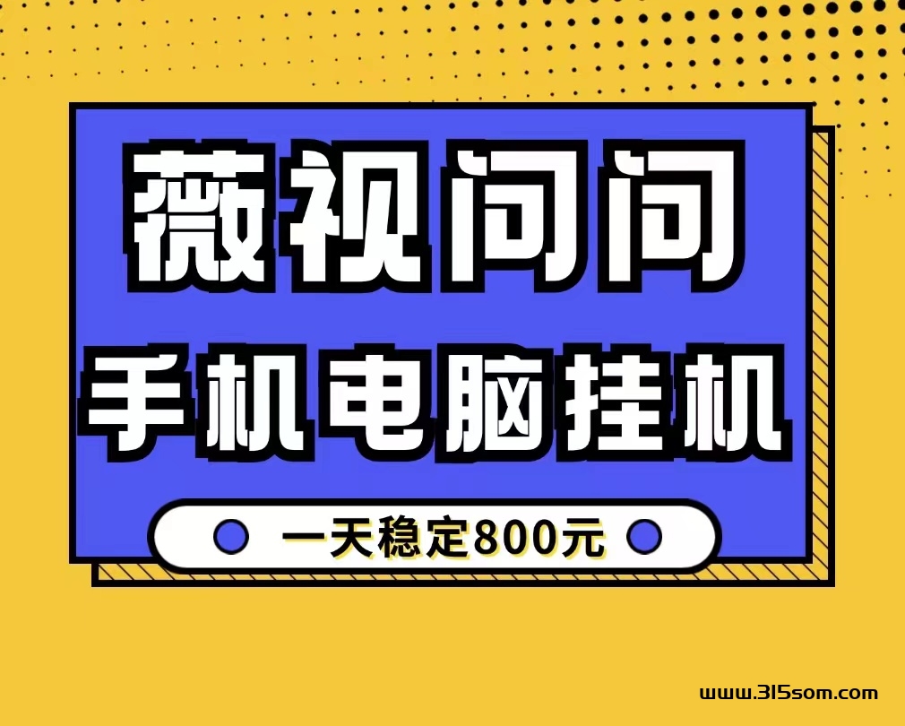 薇视问问手机电脑日收800最新项目、零基础、适合所有人！ - 首码项目网-首码项目网